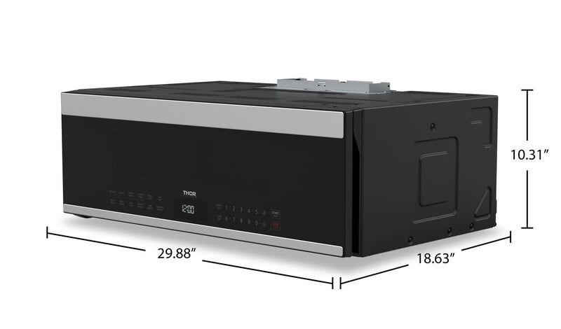 Four à micro-ondes à hotte intégrée mince Thor Kitchen de 1,2 pi3 - TOR30L