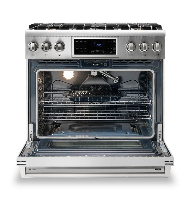 Cuisinière professionnelle à gaz Thor Kitchen de 6 pi³ à panneau inclinable - TRG3601