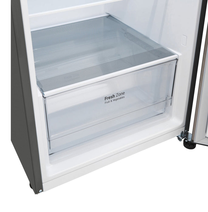 Réfrigérateur LG de 11 pi³ et de 24 po à congélateur supérieur - argenté platine- LT11C2000V