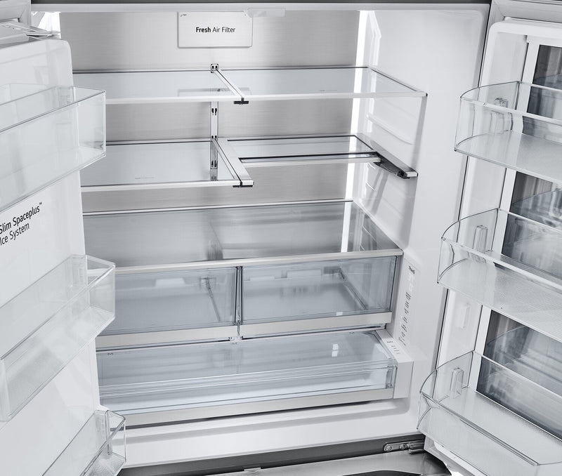 Réfrigérateur LG de 31 pi³ et de 36 po à portes françaises de profondeur standard MAXMC - acier inoxydable Smudge-ProofMD - LRYKS3106S