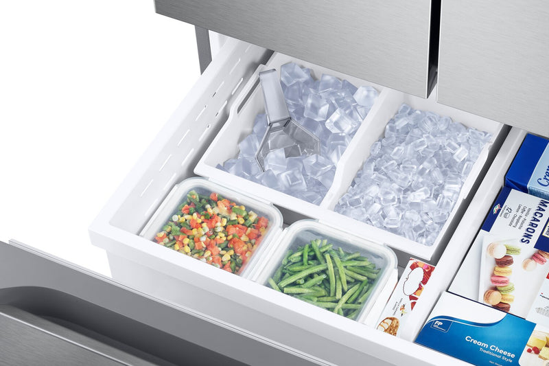 Réfrigérateur Samsung 24,5 pi³ et de 33 po à portes françaises avec machine à glaçons double automatique - acier inoxydable - RF25C5151SR/AA