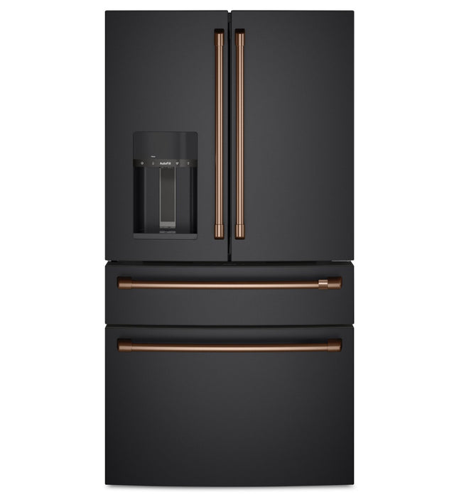 Trousse de poignées Café 4 pièces cuivre brossé pour réfrigérateur à portes françaises - CXQB4H4PNCU