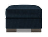 Pouf personnalisable Track de Sofa Lab de 24 po fabriqué au Canada en tissu de chenille - bleu Luxury Indigo