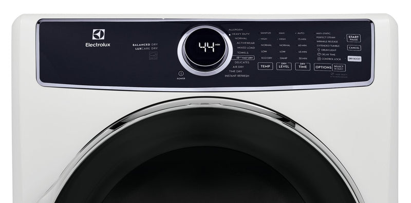 Sécheuse électrique Electrolux de 8 pi³ avec vapeur - blanche - superposable - ELFE763CAW