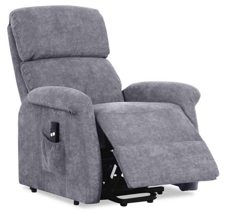 Fauteuil basculeur à inclinaison électrique Ruben de 32 po en tissu de chenille - gris