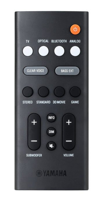 Barre de son compacte à 2.1 canaux YAMAHA avec DolbyMD Digital et caisson d’extrêmes graves sans fil (SR-C30A)