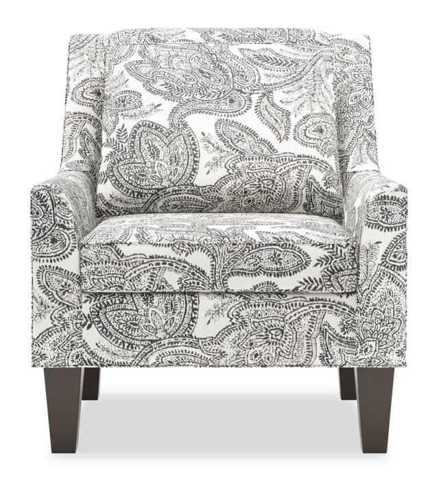 Fauteuil d’appoint club Sofa Lab personnalisable de 29 po fabriqué au Canada en tissu avec pattes en bois - Dalmatian multicolore