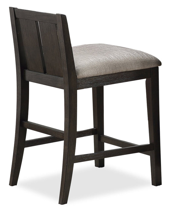 Ensemble de salle à manger Lane 3 pièces de hauteur comptoir avec table de 36,5 po (L), tablettes et port USB intégrées, et 2 chaises - brun