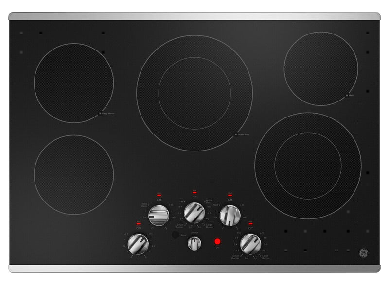 Surface de cuisson électrique GE de 30 po à 5 éléments - acier inoxydable - JEP5030STSS