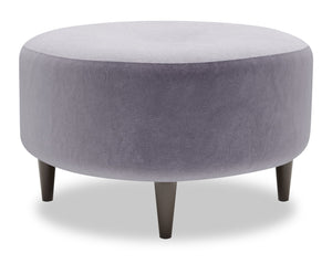 Pouf personnalisable The Curve de Sofa Lab de 31 po fabriqué au Canada en tissu de velours - gris Granite Grey