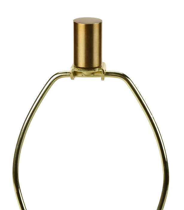 Lampe de table de 25 po noire et dorée avec abat-jour cylindrique