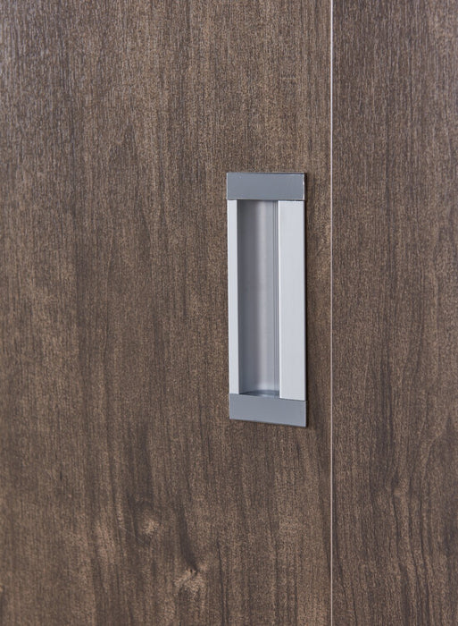 Bibliothèque Jude de 36 po à 3 tablettes avec armoire - noisette