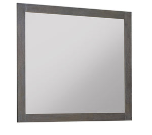 Miroir de commode de chambre à coucher Koda en pin - gris