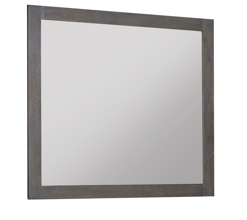 Miroir de commode de chambre à coucher Koda en pin - gris