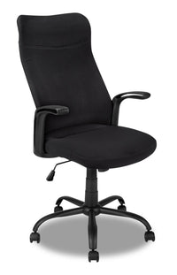 Chaise de bureau Roman de 23 po à conception ergonomique - noire