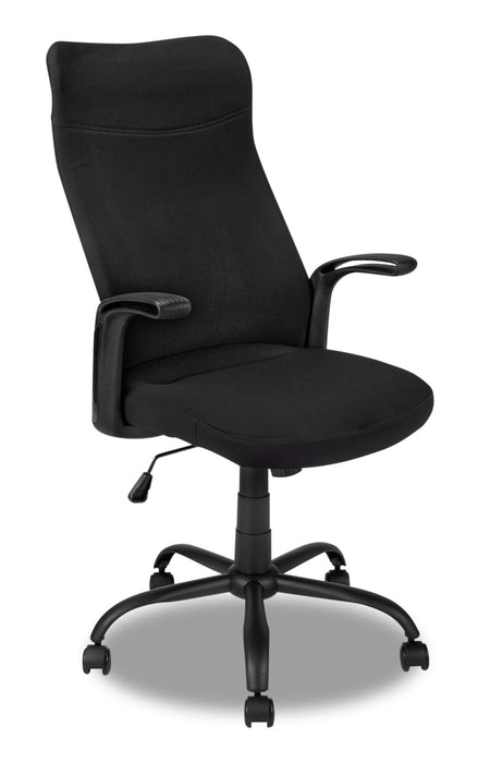 Chaise de bureau Roman de 23 po à conception ergonomique - noire