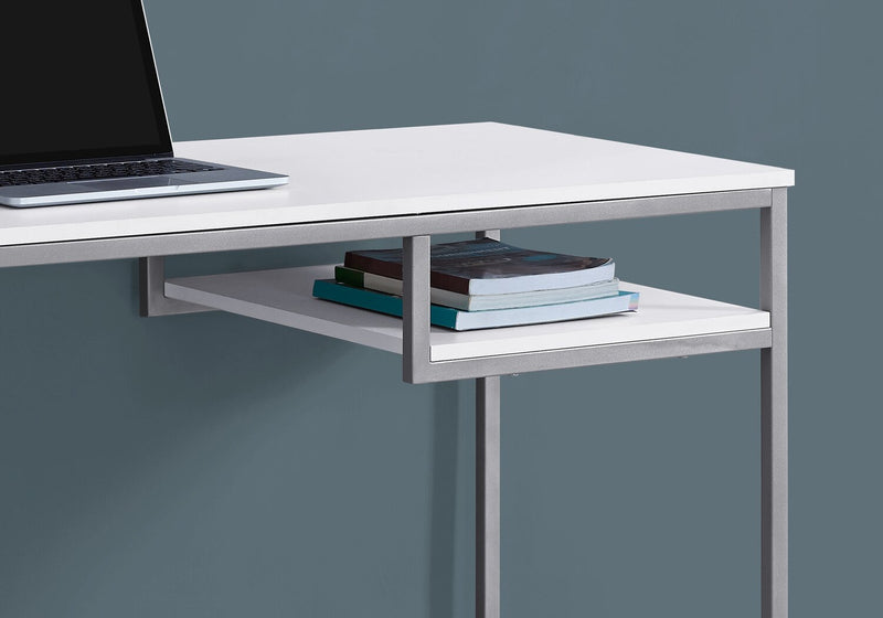 Bureau Franzie de 48 po avec tablette - blanc