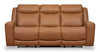 Sofa à inclinaison électrique Prescott de Scott Living de 88,5 po en cuir véritable avec appuie-têtes électriques - brun courge musquée