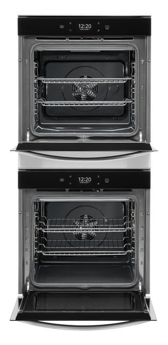 Four mural double électrique Whirlpool de 5,8 pi³ et de 24 po avec convection véritable - acier inoxydable résistant aux traces de doigts - WOD52ES4MZ