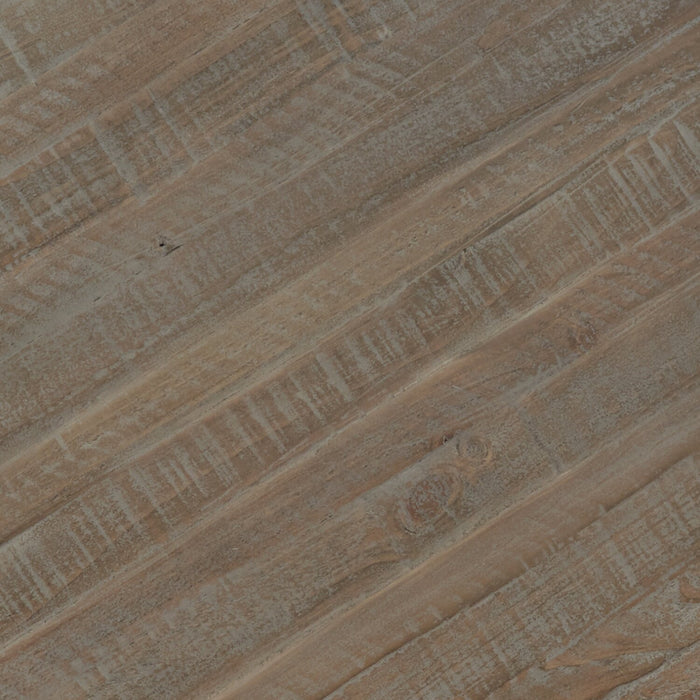 Table de bout traditionnelle Tinley Park de 22 po avec rangement - pin gris-brun avec base à volutes