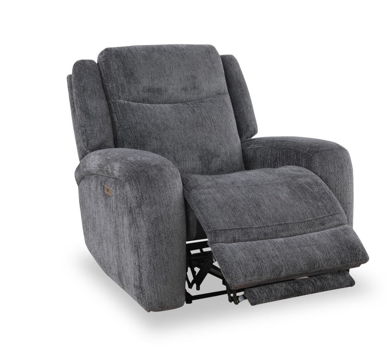 Fauteuil à inclinaison électrique Atlantis de 38 po en tissu avec position zéro gravité - gris foncé