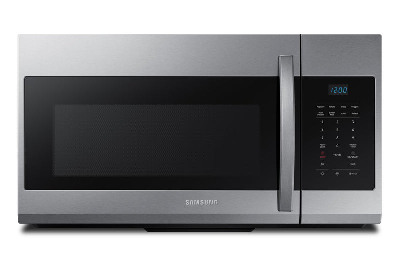 Four à micro-ondes à hotte intégrée Samsung de 1,7 pi³ avec 300 pi³/min, Wi-Fi et cuisson et réchauffage automatiques - acier inoxydable - ME17R7011ES/AC