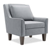 Fauteuil d’appoint club Sofa Lab personnalisable de 29 po fabriqué au Canada en tissu de velours avec pattes en bois - gris