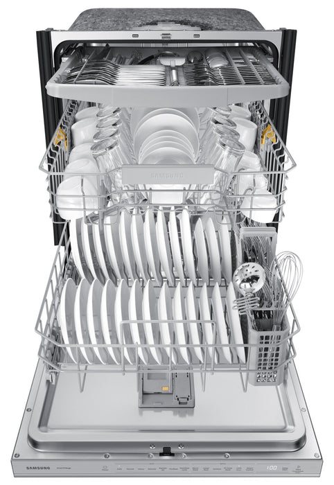 Lave-vaisselle encastré Samsung à 46 dBA de 24 po avec commandes sur le dessus et 3e panier - DW80CG5451SRAA