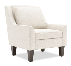 Fauteuil d’appoint club Sofa Lab personnalisable de 29 po fabriqué au Canada en tissu de chenille avec pattes en bois - beige Luxury Sand
