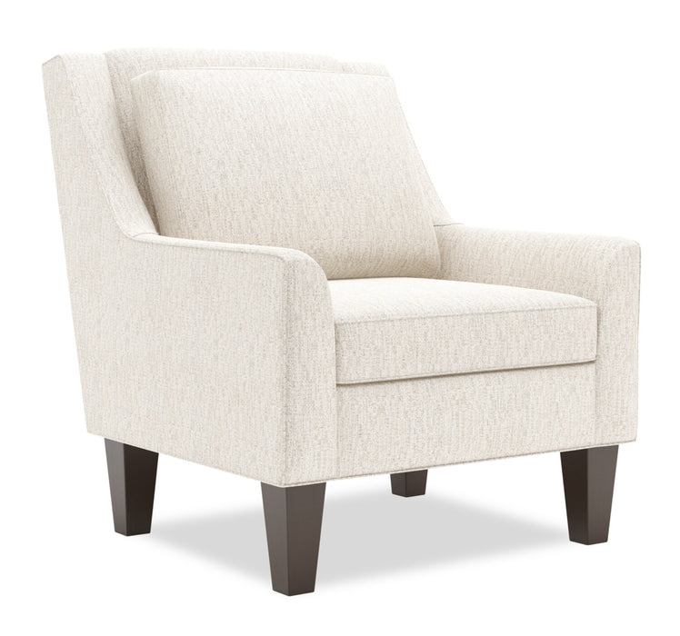 Fauteuil d’appoint club Sofa Lab personnalisable de 29 po fabriqué au Canada en tissu de chenille avec pattes en bois - beige Luxury Sand