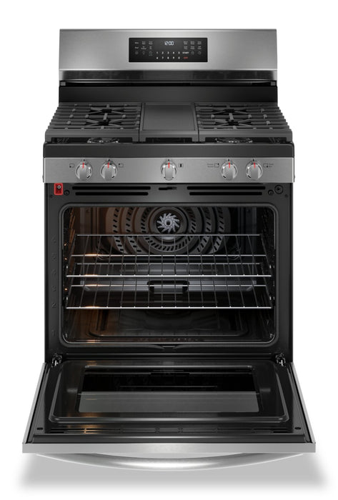 Cuisinière à gaz Frigidaire Gallery de 5,1 pi³ avec convection totale et friture à air - acier inoxydable noir Smudge-ProofMD - GCRG3060BD