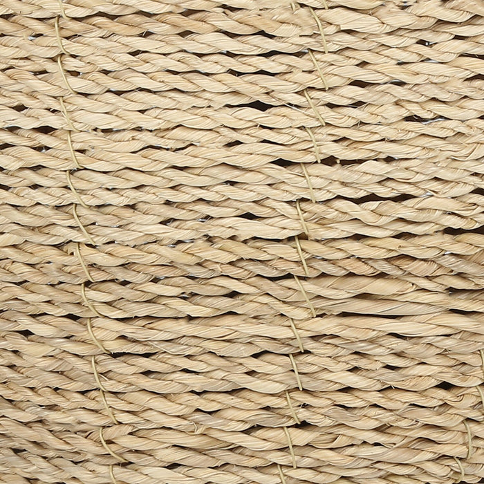 Lampe de table de 25 po en rotin avec abat-jour beige