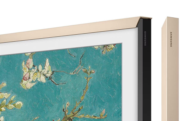 Cadre décoratif personnalisable pour téléviseur « The Frame » de 32 po de Samsung - sable doré biseauté