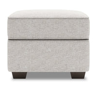 Pouf Roll de Sofa Lab de 24 po fabriqué au Canada en tissu de chenille - argenté Luxury Silver