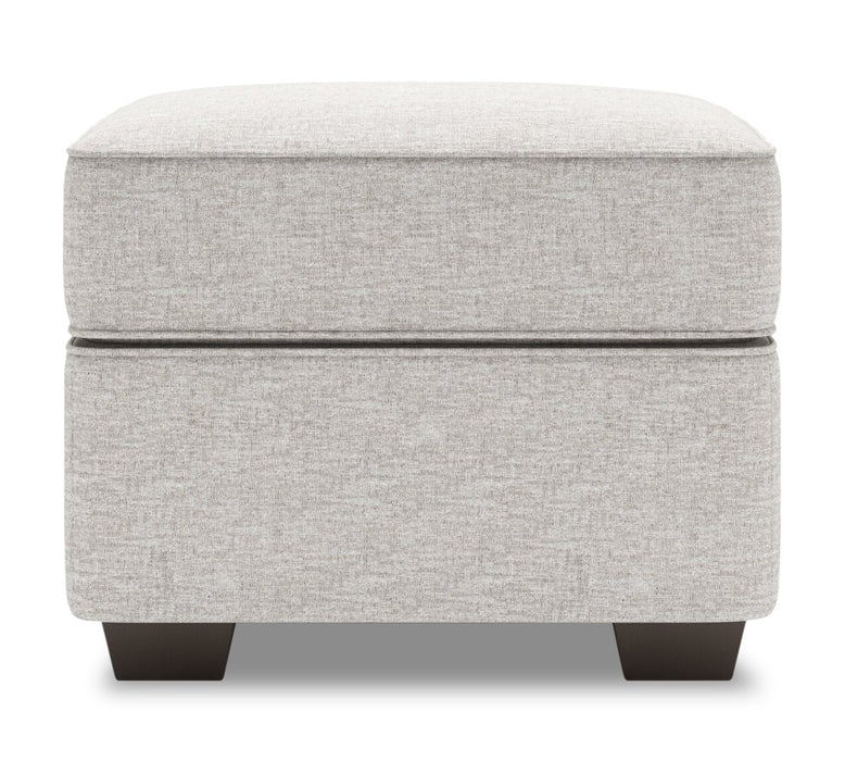 Pouf personnalisable Roll de Sofa Lab de 24 po fabriqué au Canada en tissu de chenille - argenté Luxury Silver
