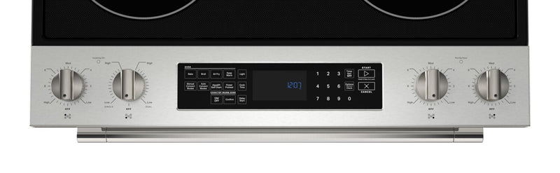 Cuisinière électrique Maytag de 6,4 pi³ avec friture à air et technologie AquaLiftMD - acier inoxydable résistant aux traces de doigts - YMES8800PZ