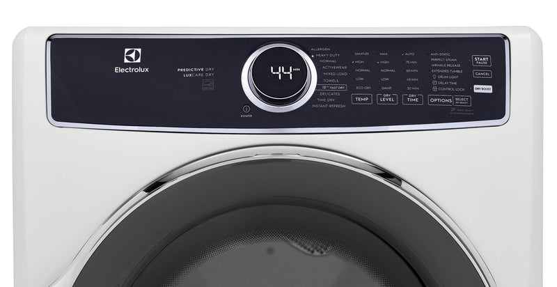 Sécheuse électrique Electrolux de 8 pi³ avec vapeur - blanche - superposable - ELFE753CAW