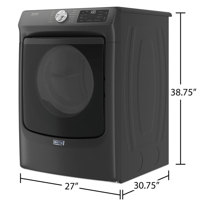 Sécheuse à gaz Maytag de 7,3 pi³ avec vapeur - noir volcan - superposable - MGD6630MBK