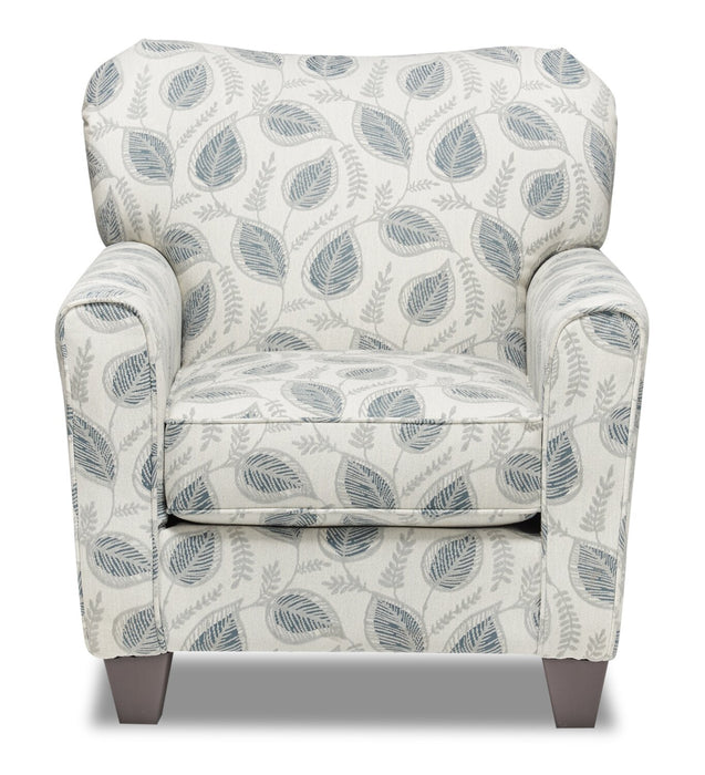 Fauteuil d’appoint Scarlett de 34 po en tissu de chenille Brockley Willow multicolore avec accoudoirs enroulés