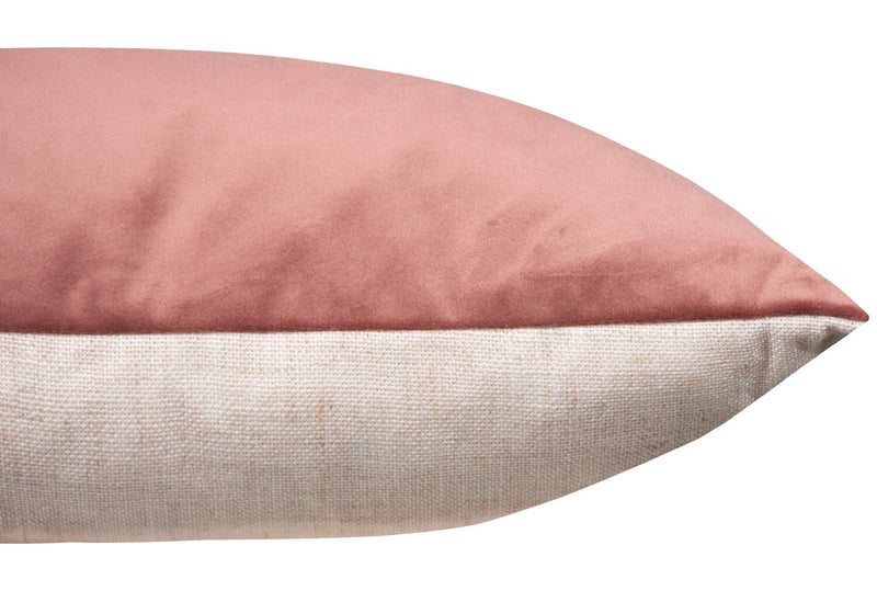 Coussin décoratif d’apparence velours - rose