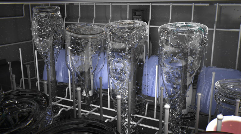 Lave-vaisselle intelligent encastré GE à 50 dBA de 24 po avec commandes sur le dessus et assainissement - acier inoxydable - GDT635HSRSS