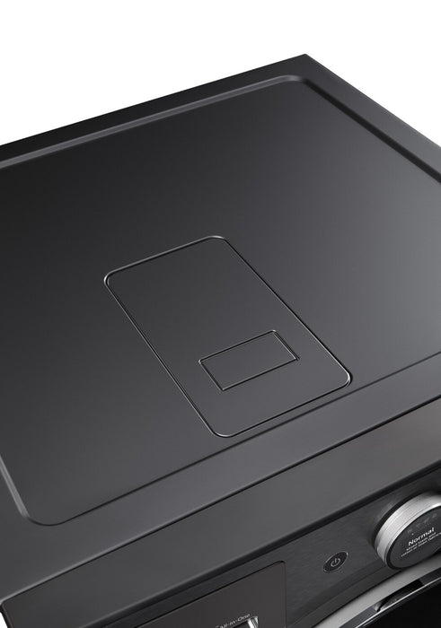 Laveuse-sécheuse tout-en-un à la vapeur intelligente haute efficacité LG de 5,7 pi³ à chargement frontal - acier noir - WM6998HBA