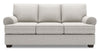 Sofa-lit personnalisable Roll de Sofa Lab de 86 po fabriqué au Canada en tissu de chenille avec accoudoirs enroulés - argenté Luxury Silver