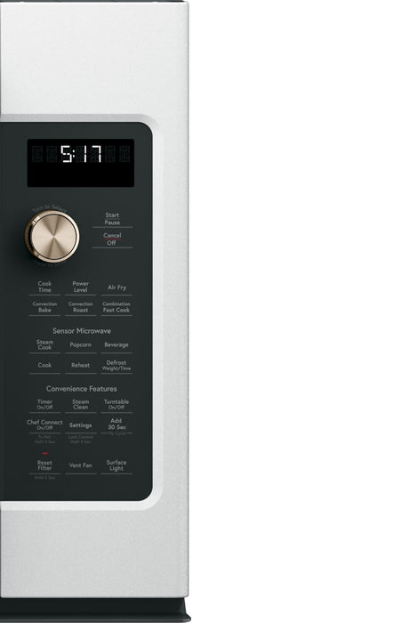 Four à micro-ondes à hotte intégrée Café de 1,7 pi³ avec convection et friture à air - blanc mat - CVM517P4RW2