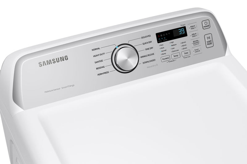 Laveuse à chargement par le haut de 5,3 pi³ et sécheuse électrique de 7,4 pi³ de Samsung - blanches