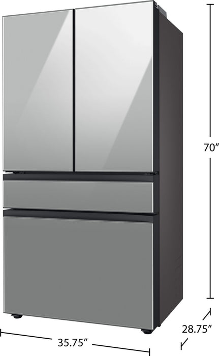 Réfrigérateur 4 portes BESPOKE Samsung de 22,8 pi³ et de 36 po de profondeur comptoir - acier inoxydable - RF23BB8600QLAA