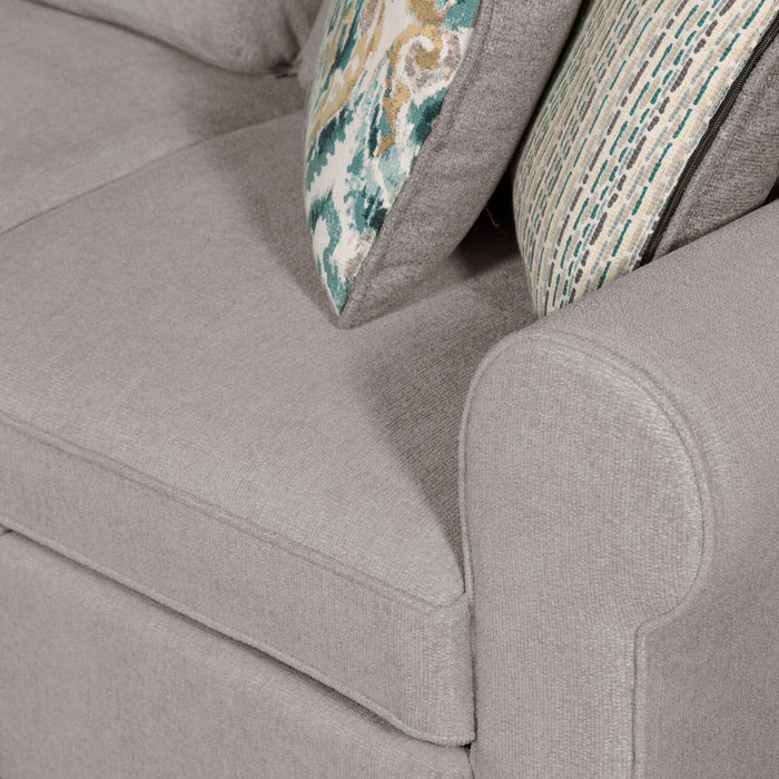 Sofa-lit sectionnel de gauche Haven de Scott Living 2 pièces en tissu de chenille avec fauteuil long de rangement - gris