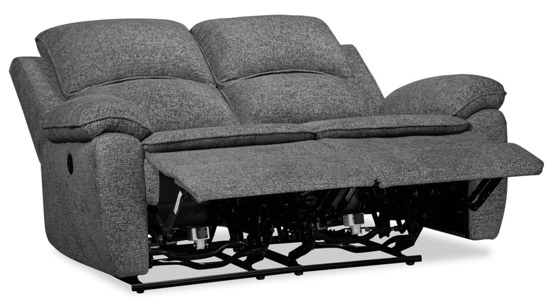 Causeuse à inclinaison électrique Chandler de 60 po en tissu de chenille - gris