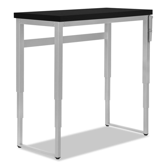 Bureau Kai de 47,25 po à hauteur réglable - noir et argenté