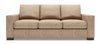 Sofa personnalisable Track de Sofa Lab de 85 po fabriqué au Canada en tissu de chenille avec accoudoirs rectilignes - taupe Luxury Taupe